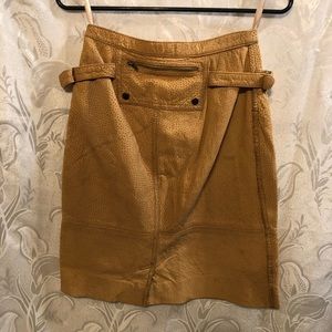 Tannery West Tan Genuine Leather Skirt